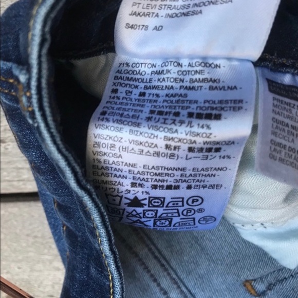 LEVIS Dark Blue High Rise Ankle Skinny Jeans - Picture 8 of 9